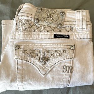 Miss me size 28 white jeans